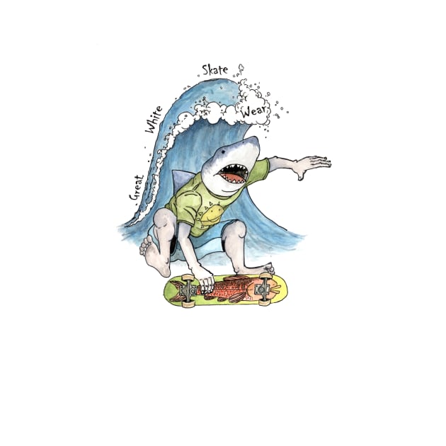 Shark Skate Shirt by JRWorks_