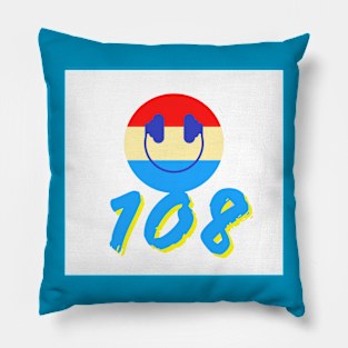 108 Smiley Face Logo Pillow