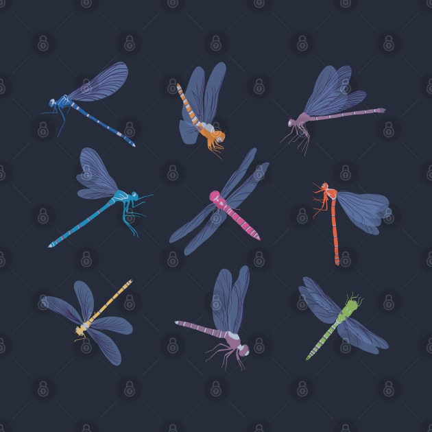Nine dragonflies by Mimie20
