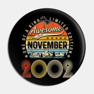 Awesome Since November 2002 Vintage 21st Birthday Pin