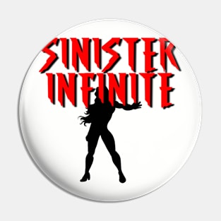 SINISTER INFINITE Female (Black Silhouette) Pin