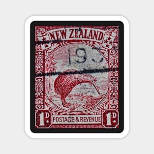 1935 New Zealand Stamp - Brown Kiwi Magnet