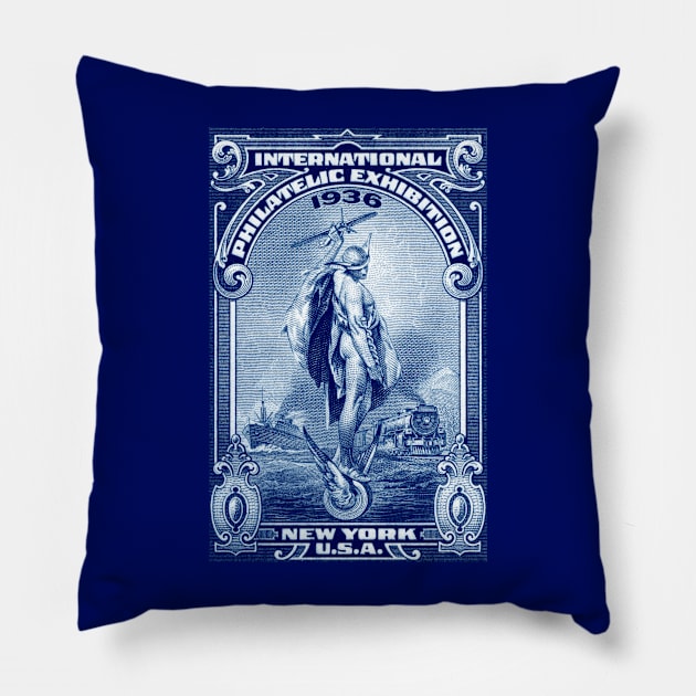 1936 New York International Philatelic Expo Pillow by historicimage