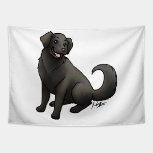 Dog - Flat Coat Retriever Golden Black Tapestry