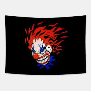 Psycho Crazy Clown Cartoon Tapestry