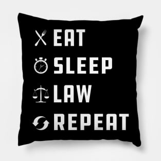 Law - Eat Sleep Law Repeat Pillow