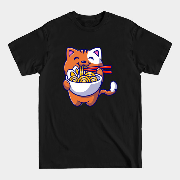 Discover Ramen Cat Japanese Anime Kawaii Girls Official Teenager - Ramen And Cats - T-Shirt