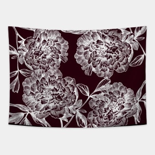 plum peonies Tapestry