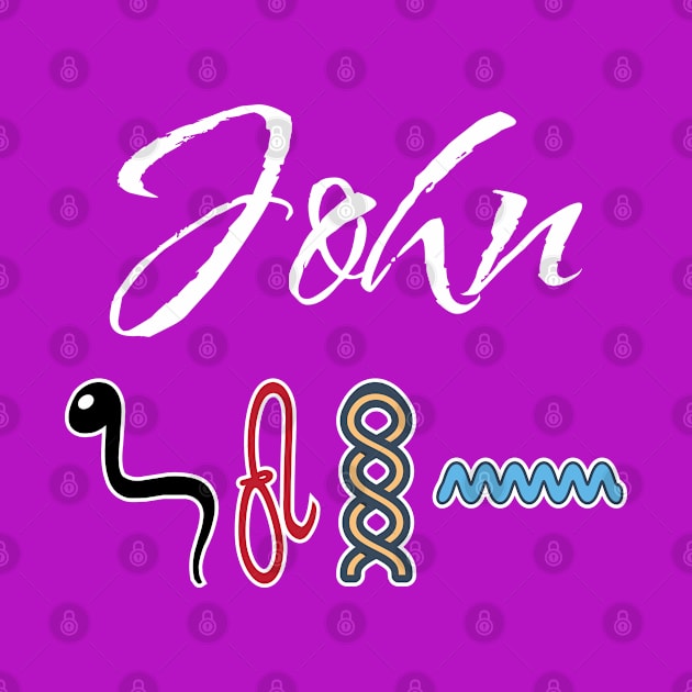 JOHN-American names in hieroglyphic letters-JOHN, name in a Pharaonic Khartouch-Hieroglyphic pharaonic names by egygraphics