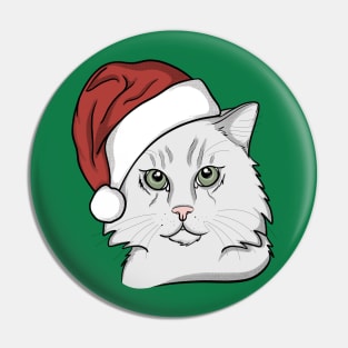 Merry White Cat-Mas! Pin