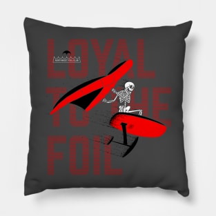 Northwest Foil Club: LOYAL / Black & Red (Background text) Pillow