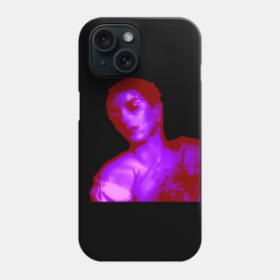 Beautiful girl. Red and blue, some glow and particles on skin. Very beautiful. Phone Case