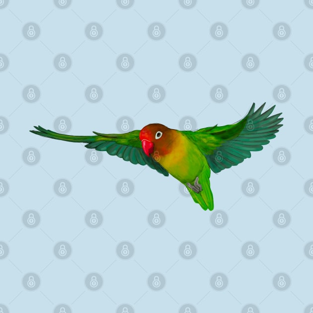 Flying lovebird digital drawing by Bwiselizzy