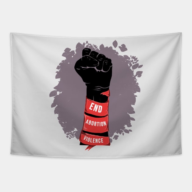 Pro Life Fist Design Tapestry by Eyanosa