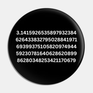 Pi- the first 100 numbers Pin