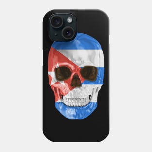 Cuba Flag Skull - Gift for Cuban With Roots From Cuba Phone Case