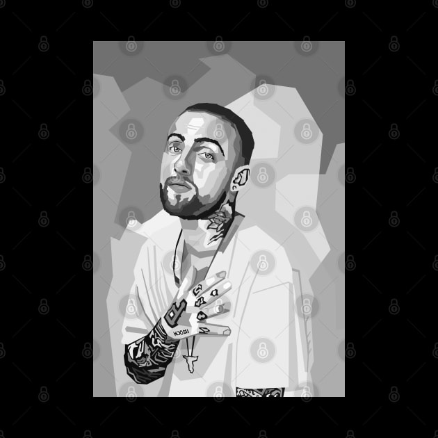 Rapper Black And White by Zet Art