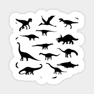 Black and white dinosaurus pattern Magnet