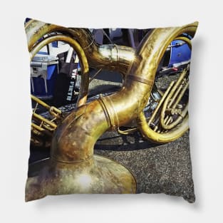 Two Sousaphones And Drums Pillow