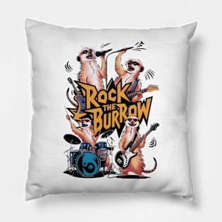 Rock the Burrow Funny Meerkats Pillow