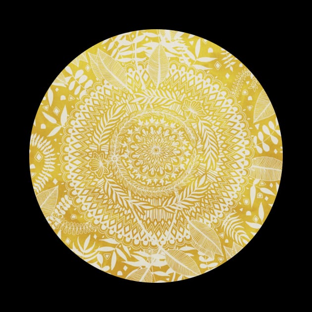 Medallion Pattern in Mustard and Cream by micklyn