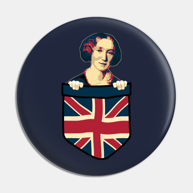 George Eliot Great Britain In My Pocket Pin by Nerd_art