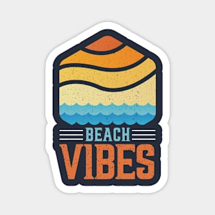 Retro Sunset Beach Vibes Magnet