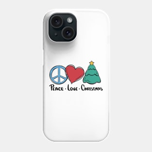 Peace Love Christmas Trio Phone Case