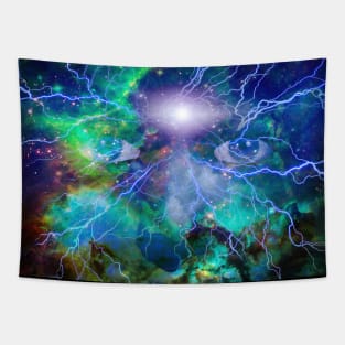 Woman eyes in space Tapestry