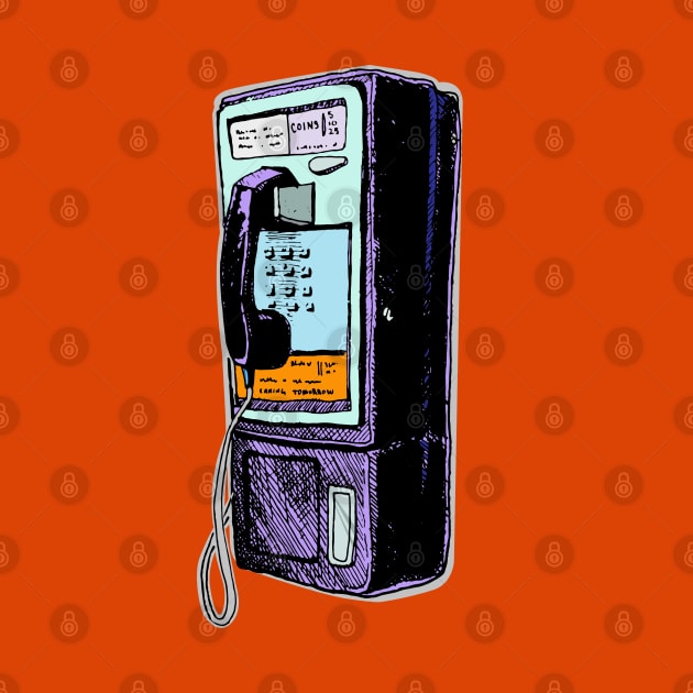 Sketchy old school retro payphone. Coin Operated Connections! by callingtomorrow