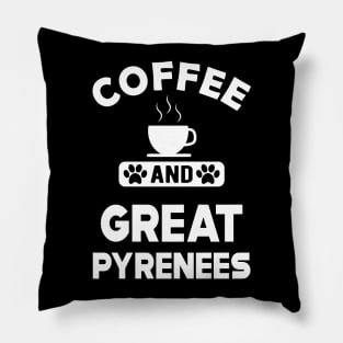 Great Pyrenees - Coffee and great pyreness Pillow