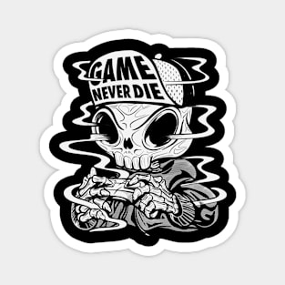 Crazy Skull, Game Never Die, Marketplace  T-shirt, Accessories, Home and Decoration. Magnet