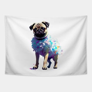 Flamingo Tutu Pug: The Pink and White Beauty Tapestry