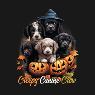 Creepy Canine Crew Dog Witch Halloween T-Shirt