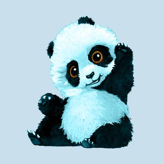 Baby Blue Panda by DavidLoblaw