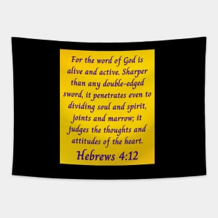 Bible Verse Hebrews 4:12 Tapestry