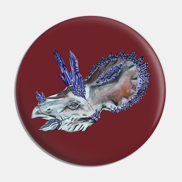 Triceratops Geode Pin by RaLiz