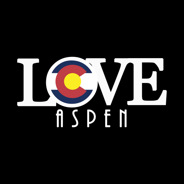 LOVE Aspen (long white text) by HomeBornLoveColorado