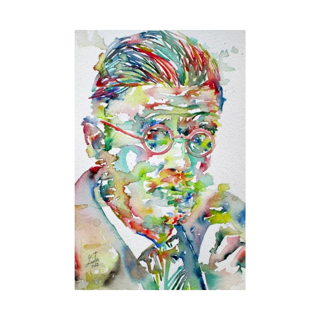 JAMES JOYCE - watercolor portrait .2 by lautir