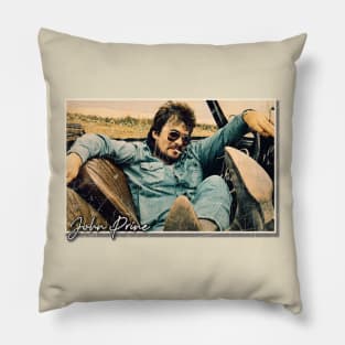 Retro 70s John Prine Pillow