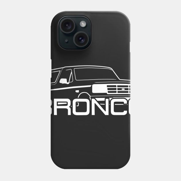 1992-1996 Ford Bronco Black w/new logo Front Side Phone Case by The OBS Apparel