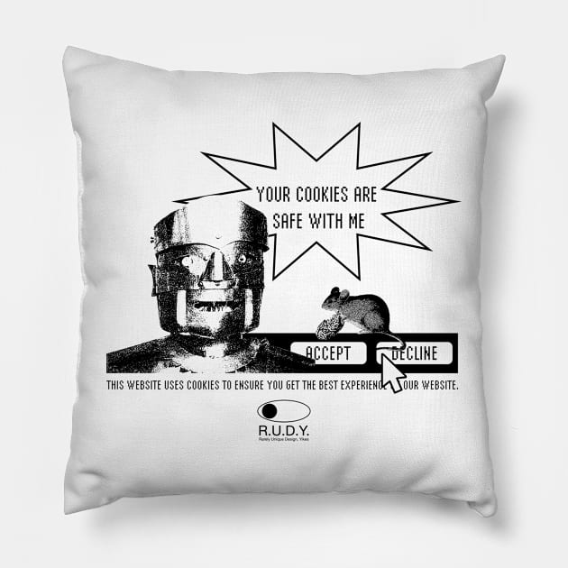 Website Cookies Pillow by R.U.D.Y.