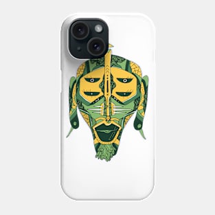 Forrest Green African Mask No 11 Phone Case