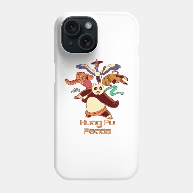 Retro Kung Fu Panda Phone Case by thelazyshibaai