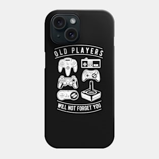 Old Player Will Not Forget You,Old Games Controllers Phone Case