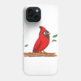 Cardinal Bird Hand Drawn Phone Case