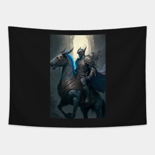 Knight Riding A Wyvern Tapestry