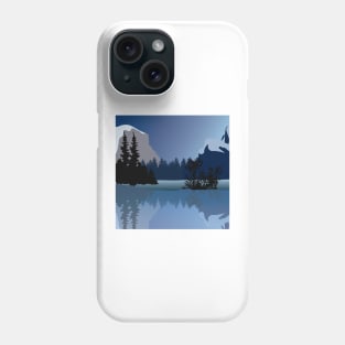 Blue Shades Cold Mountains And Lake Phone Case