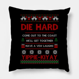 Die Hard Movie Ugly Christmas Pillow