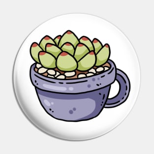 Succulent in a Cup Pin